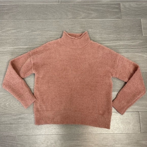 NWT If It Were Me Cozy Sherpa Fuzzy Crop Boxy Drop Shoulder Loungewear Sweater M - Picture 10 of 11